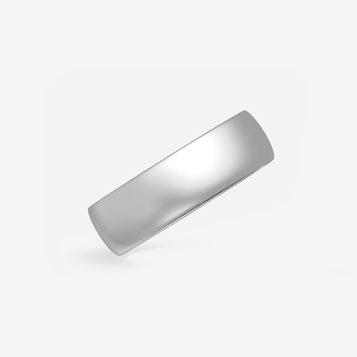 Dome Wedding Band - 6mm Dome Wedding Band